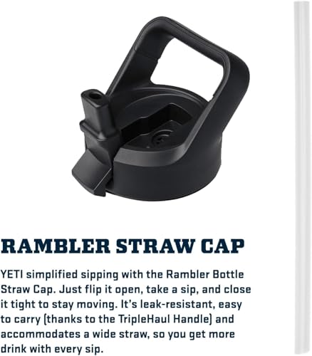 Image of YETI Rambler 18 oz Bottle, Vacuum Insulated, Stainless Steel with Color Matching Straw Cap, Sea View