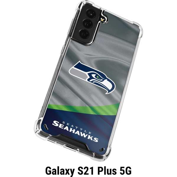 Skinit Clear Phone Case Compatible with Galaxy S21 Plus 5G - Officially Licensed NFL Seattle Seahawks Design