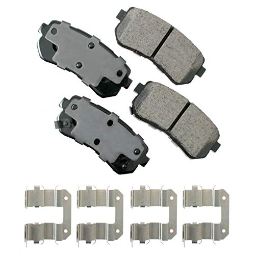 Akebono ACT1398 Proact Ultra Premium Ceramic Disc Brake Pad kit, GREY