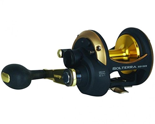 Okuma Solterra Graphite Lever Drag Reel, Small, Black/Gold, SLR-20L