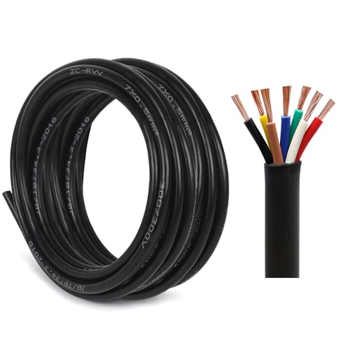 Câble d'extension à 7 fils 20 AWG de 10m en PVC souple pour remorques