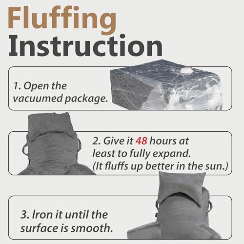 Unisakey YX01-185-GREY Reading Pillows For Sitting In Bed Adult thumb #5