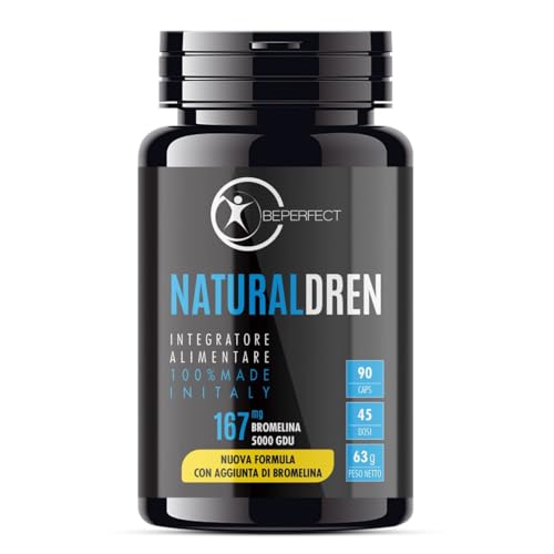 BePerfect Drenante Forte Donna Anticellulite e Diuretico [SCELTO DAI VIP] Capsule ad Alto Dosaggio x Pancia, Gambe, Braccia e Fianchi