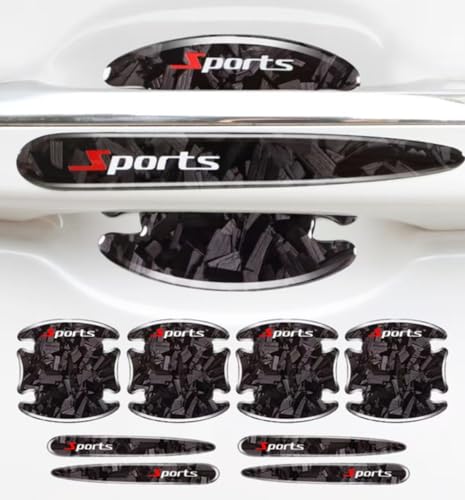 WENINETIES 8 Piezas Protector Manija de Puerta para Nissan Qashqai J10 2006-2014, Pegatinas Antiarañazos Cubierta de Pintura Textura Forjado