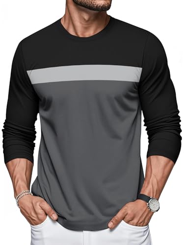 10 Pack Men's Shirts Long Sleeve Tee Crew Neck Style Casual Loose Fit Tops - Image 6