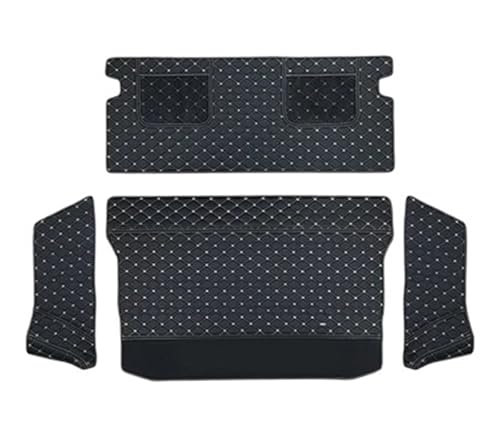 Tapis de coffre pour Smart 453 Forfour 2013-2019 en cuir noir étanche