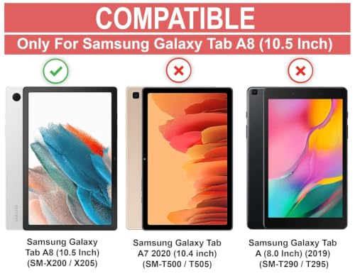 Image of M Cart Samsung Tab A8 10.5 Inch Flip Cover Leather Finish 360 Degree Rotate Flip Cover Shockproof Style Back Cover Case for Samsung Galaxy Tab A8 10.5 Inch (SM-X200 /SM-X205) (Sea Blue)