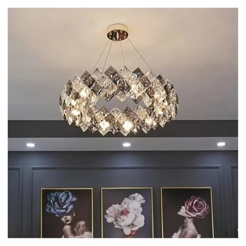 Chandelier en cristal moderne or pour décoration de salon chic