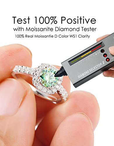 Round Cut Moissanite Solitaire Engagement Rings Moissanite 18 K white glod Plated 925 Sterling Silver Promise Ring3