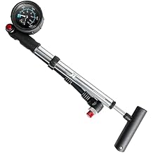 BV Mini Bike Pump Portable Frame Pump, Shock Pump for Bike Shock, Air Ball Pump Inflator with Ball Pump Needles, Mini Pump Fits Presta & Schrader- Smart Valve
