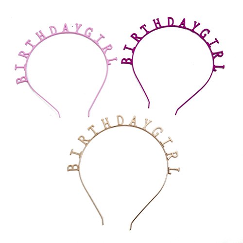 Framcolor Tiara de cabelo para aniversário, faixa de cabelo, bandana para festa, chapéus (dourado)