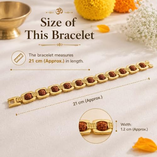 Image of Natural Rudraksha Beaded Bracelet for Men & Women | Spiritual Prosperity & Positive Energy Accessory