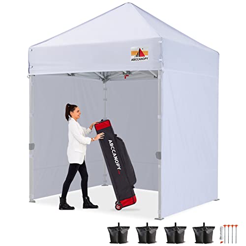 Image of ABCCANOPY Commercial Pop Up Canopy Tent with Sidewalls 5X5,White