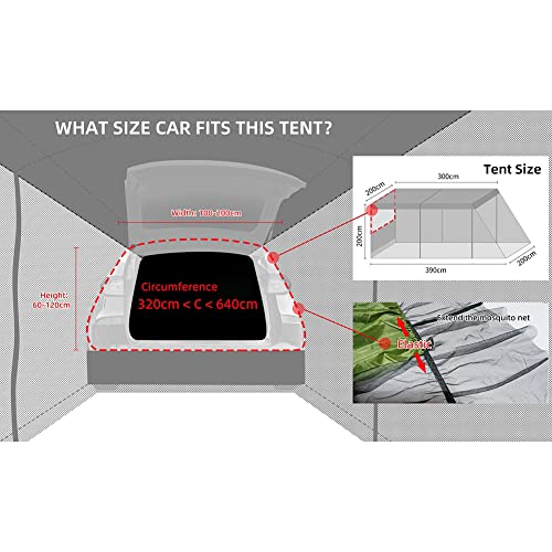 Carpa para camping portátil para 3-4 personas verde miniatura 2