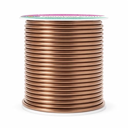 Image of Mandala Crafts 13 Gauge Light Brown Anodized Aluminum Craft Wire, 60 FT | Colored, Flexible, Bendable, for Bonsai, Armature, Sculpting, Wire Wrapping, Jewelry Making, Weather & Tarnish Resistant