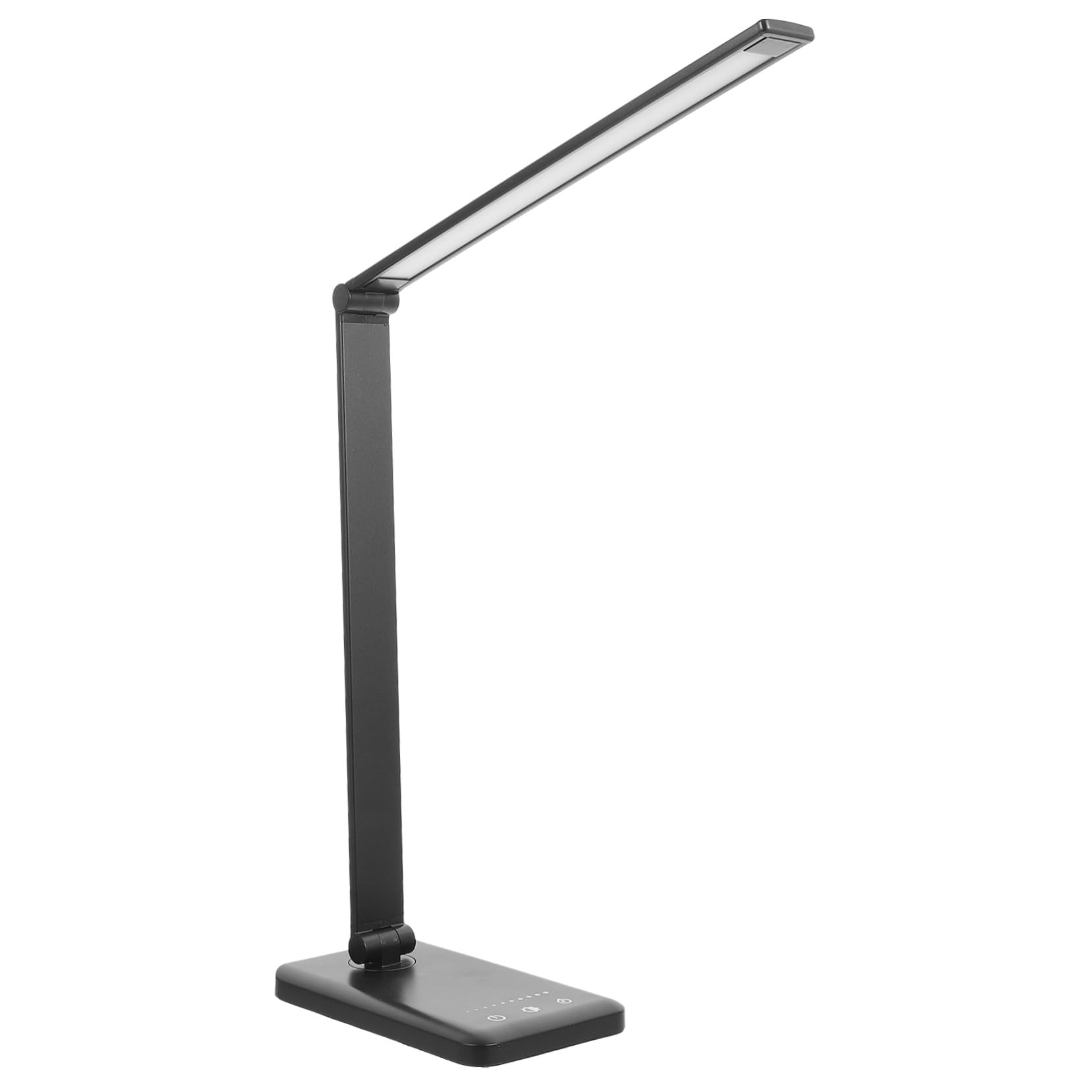 TOBBOMEY Lámpara Escritorio LED con Control Táctil de Brillo Protección para Estudio y Oficina con Enchufe y Cable USB Negro