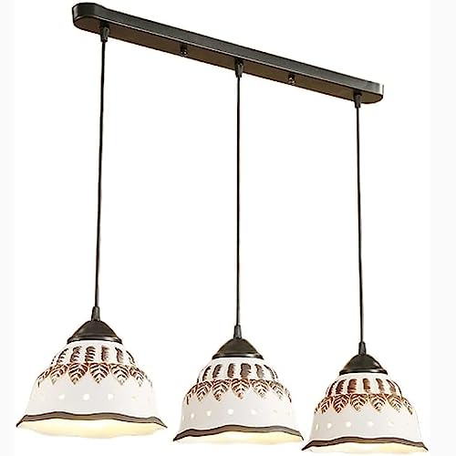 Chandelier scandinave en céramique pour sublimer un éclairage de cuisine sombre