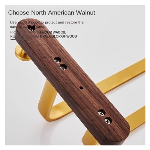 Toallero de madera maciza de lujo con tres niveles para baños elegantes 6