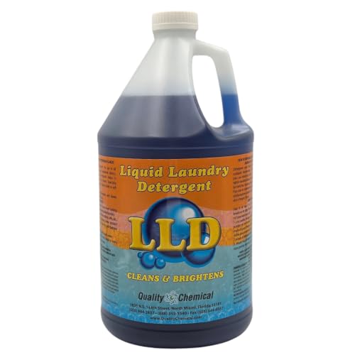 Quality Chemical LLD Liquid Laundry Detergent 1 Gallon Industrial Strength Cleans Brightens All Temperatures Hard Soft Water Optical Brighteners 128 oz (Pack of 1)