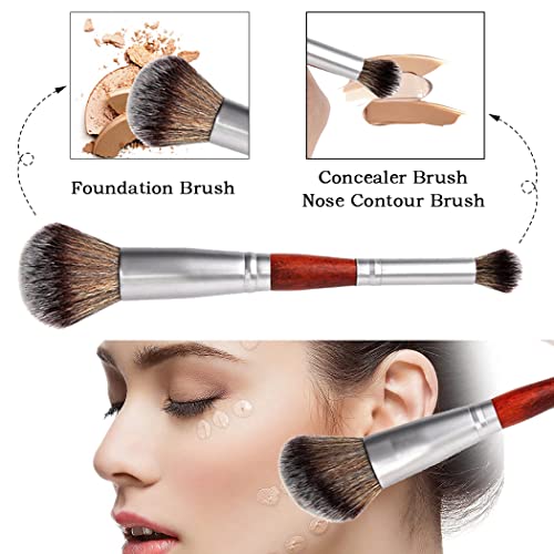 Blending Brush For Makeup Dual-Ended Brush 2 Pcs Foundation Concealer Brush For Liquid, Cream, Powder, Buffing, Stippling Face Brush #TOP1
