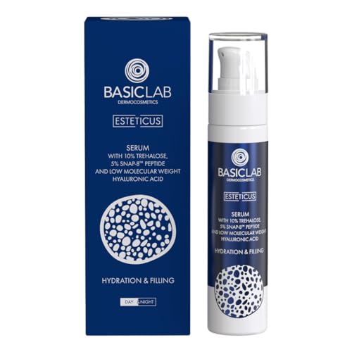 BasicLab Dermocosmetics Gesichtsserum mit Trehalose |50 ml | Für Frauen und Männer, geeignet für den Einsatz Tag und Nacht. Feuchtigkeitsspendend, aufbauend, regeneriert Falten.