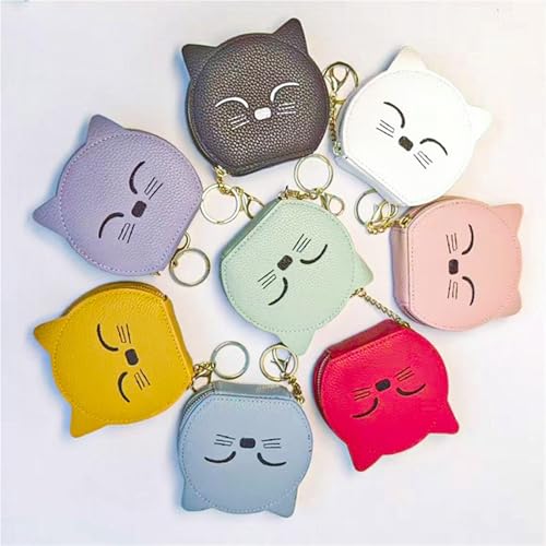Cute Cartoon Cat Coin Purse, Convenient Storage For Cosmetic Card Holder(Yellow)3