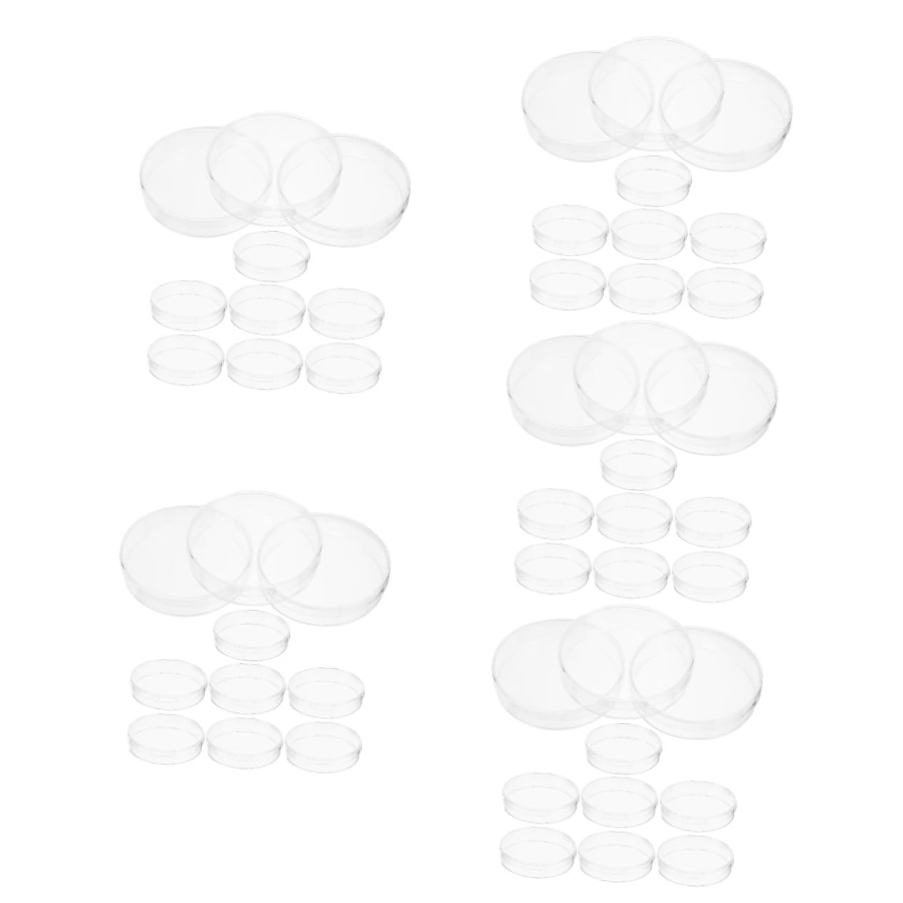 Gatuida 50piezas Placas De Cultivo Celular Transparentes De Laboratorio Para Experimentos Científicos Para Análisis y Formación Biología