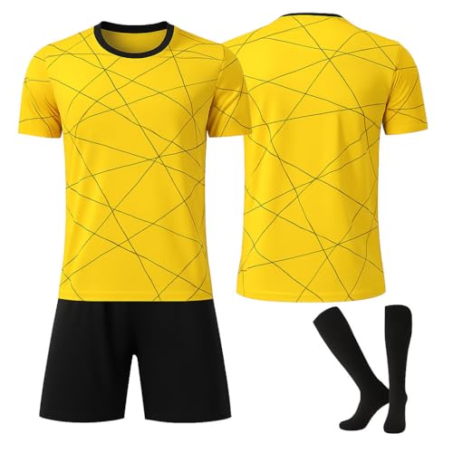 Genérico Equipacion de Futbol Personalizada para Niños/Adultos Que Incluye Camiseta Pantalones Cortos y Calcetines, Camisetas de Futbol con Logo Nombre y Número Regalo de Fútbol