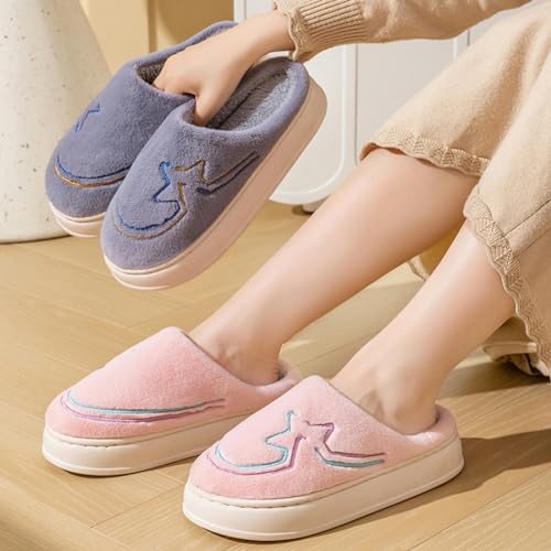Chausson hiver brodé en coton doux pour des nuits cocooning à la maison - 2