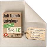 flex it Premium Teppichunterlage | Antirutschmatte für Teppiche | Ohne Weichmacher & PVC | 190 x 240 cm, Beige