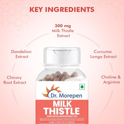 Image of Dr. Morepen Liposomal Magnesium Complex 440mg with Aquamin, Magnesium Glycinate, Vitamin D2, K2-7, B6 & B12 + Milk Thistle Capsules for Men & Women | Daily Wellness Combo Pack