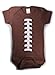 Baby Football One Piece Bodysuit Outfit Brown Unisex (6-12 months)