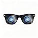 GloFX Spiral Ultimate Diffraction Glasses - Black Rave Prism Grating Glasses Rainbow Firework Spirals