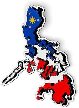 Philippines Flag Country Shape - 5" Magnet for Car Locker Refrigerator