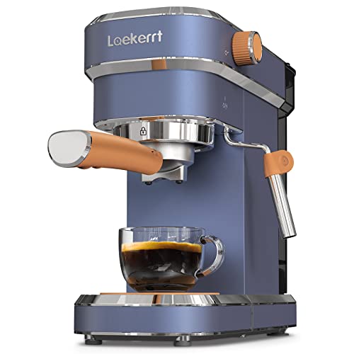 Espresso Machine Laekerrt 20 Bar Espresso Maker with Milk Frother Steam Wand, Professional Espresso Coffee Machine for Cappuccino and Latte (Navy Blue)