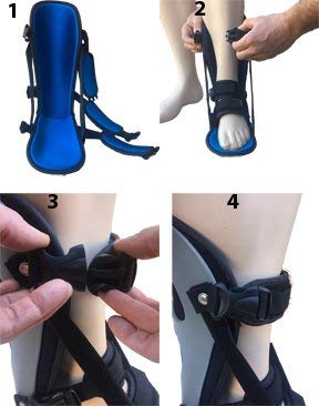 Plantar Fasciitis Adjustable Night Splint. Sleeping boot for foot stretching. P.F. Night Splint with wedge for dorsiflexion. Achilles tendonitis, Heel and Bone Spur, Tendon and Calf Stretching, Arch Pain Treatment. Fits Left & Right Foot. L4398 (Medium) - Thumbnail 7