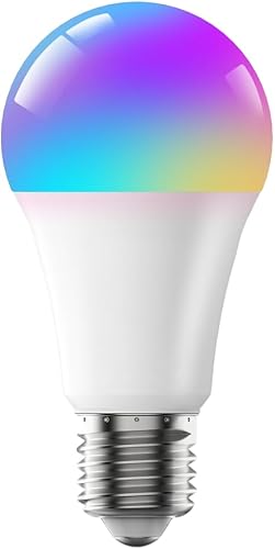 Bombillas inteligentes, bombilla LED regulable que cambia a todo color, compatible con Alexa y Google Assistant, certificado UL FCC, WiFi de 2.4