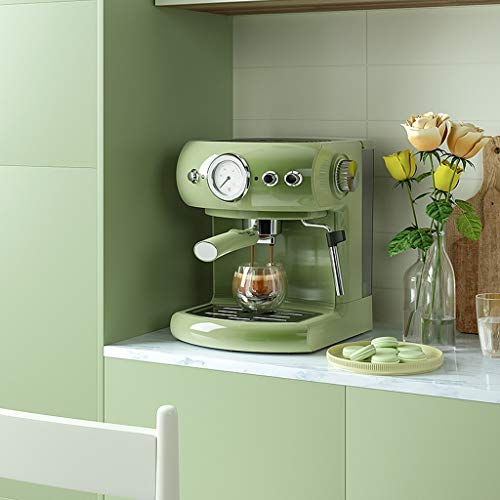 Máquinas de café expreso Retro Máquina de café semiautomática para el hogar Pequeño café espresso Cafetera de café de… - Imagen 7