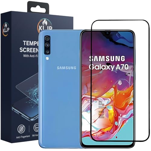 Image of Military-Grade Gorilla Tempered Glass For Samsung Galaxy A70 / A70s With Installation Kit | Edge to Edge Coverage | Black