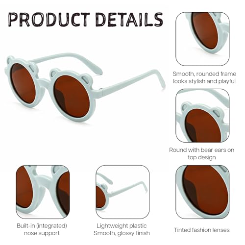 Image of SYGA Kids Goggles, UV Protection Eyewears with Round Shape Monkey Style, Suitable for Age 3 to 8 Years