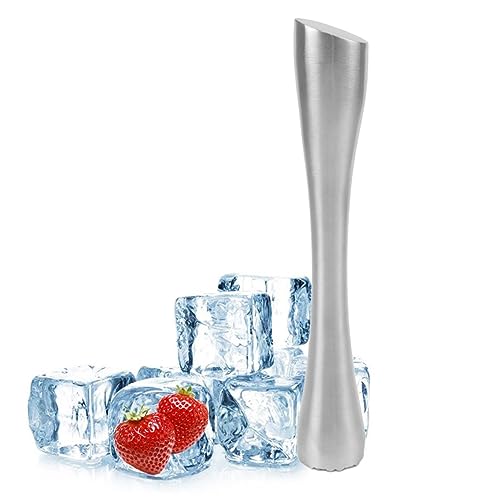 OFFSCH 1PC Stainless Steel Cocktail Muddler Drink Muddler Tool for Bartending Professional Barware Utensil for Mixing Cocktails and Drinks Rustproof Design Easy to Use
