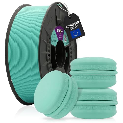 WINKLE Filament PLA HD Bleu Pastel 1.75mm Bleu Turquoise pour Impression 3D, Bobine PLA 1kg, Filament Imprimante 3D, Matériaux d'impression 3D, Précision...