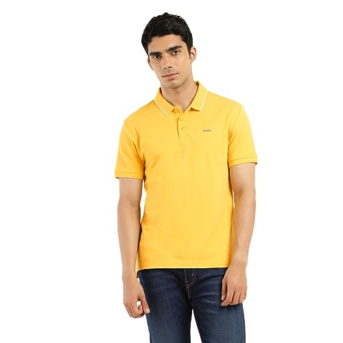 Image of Levi's Men's Regular Fit Solid Polo T-Shirt