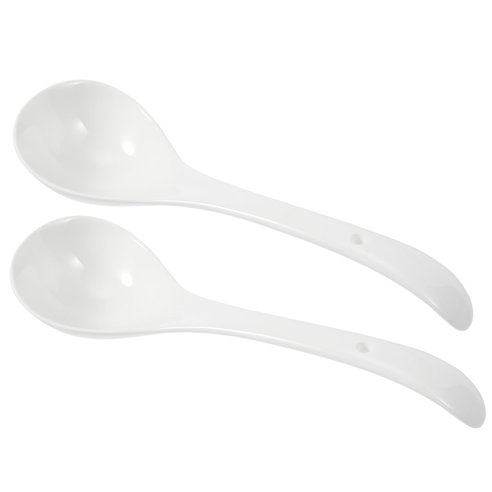 Luxshiny Cucharas Grandes de Cerámica para Sopa Cucharones de Porcelana para Cocina Resistente y Práctico para Hogar y Restaurante