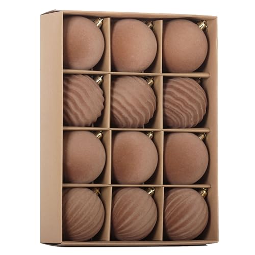 Image of 3.15In Velvet Ornaments for Christmas Tree,12Pcs Christmas Ornaments Set