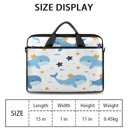 Bolsa para laptop Cute Stars Ocean Whales 15 pulgadas miniatura 2