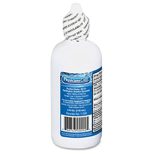 Physicianscare Eye Wash Solution, 4 Ounce Bottle #TOP6
