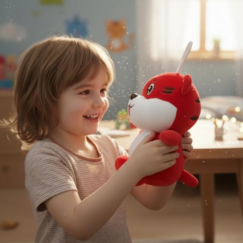 Image of Cute Red Cartoon Soft Toy for Kids - Ultra Soft Plush Doll | Adorable Stuffed Character Toy for Boys & Girls