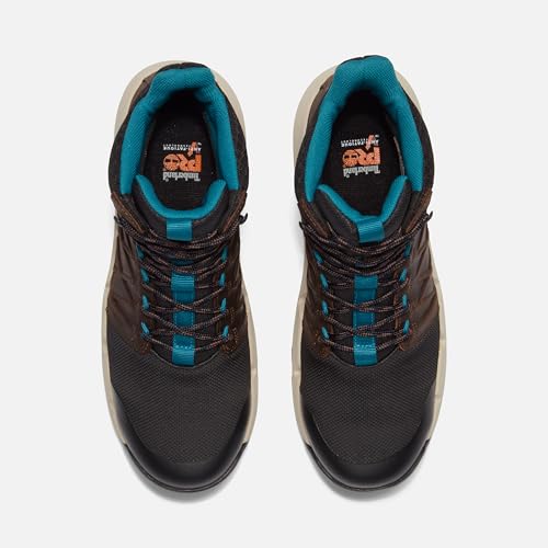Timberland PRO Men's Morphix 6 Inch Composite Safety Toe Waterproof Industrial Casual Sneaker Boot, Brown/Blue, 8.5W
