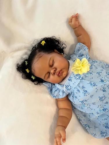 Muñeca Reborn Bebé Realista Negro 24 Pulgadas miniatura 7